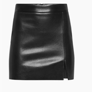 Aritzia Wilfred Patio Mini Skirt Leather